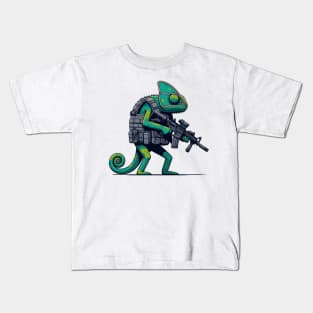 Tactical Cameleon Mastery Tee: Where Style Meets Stealth Kids T-Shirt